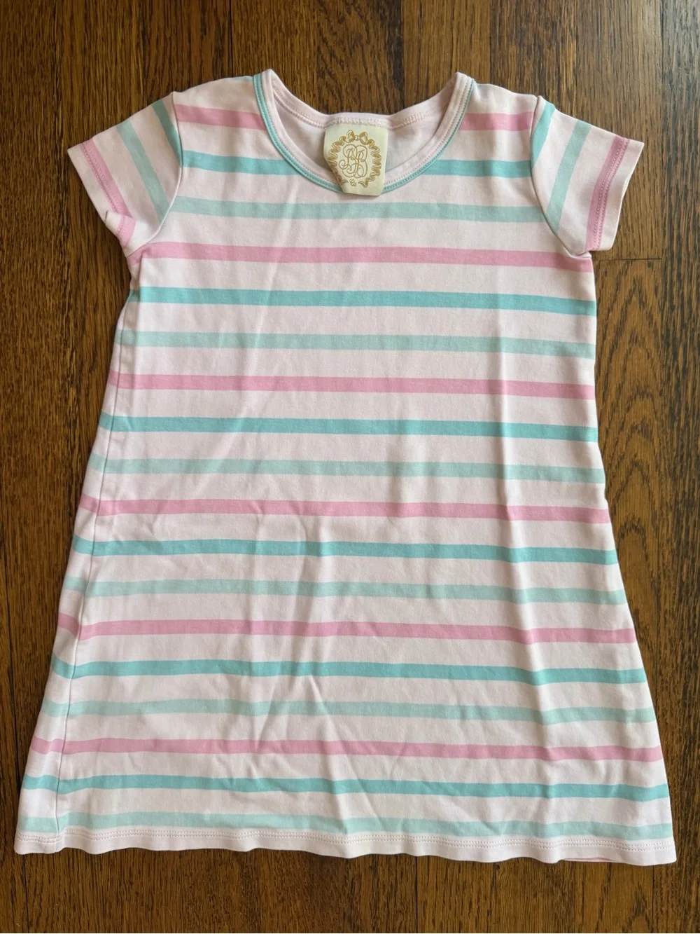 Set/2 Beaufort Bonnet Co Play Dresses - Red Strawberry & Pastel Stripes 7
